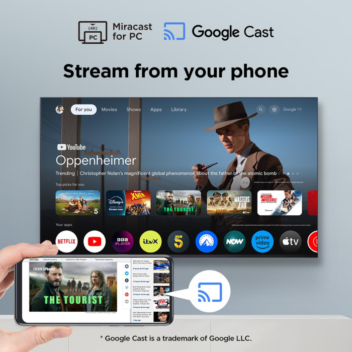 TCL 85P7K-UK 85inch QLED Direct LED HDR Google TV