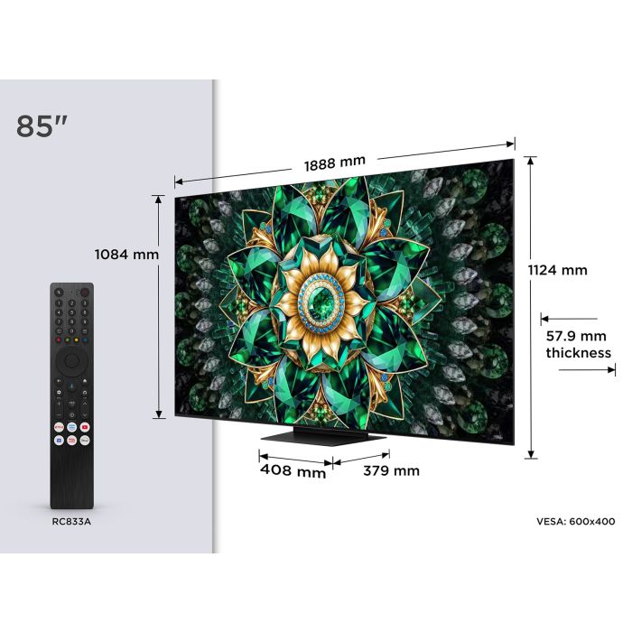 TCL 85Q7C-UK 85inch 4K QD-Mini LED UHD Smart Google TV