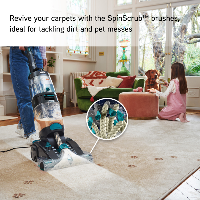 Vax CDCW-PMXP Carpet Cleaner for Pets - Black & Teal
