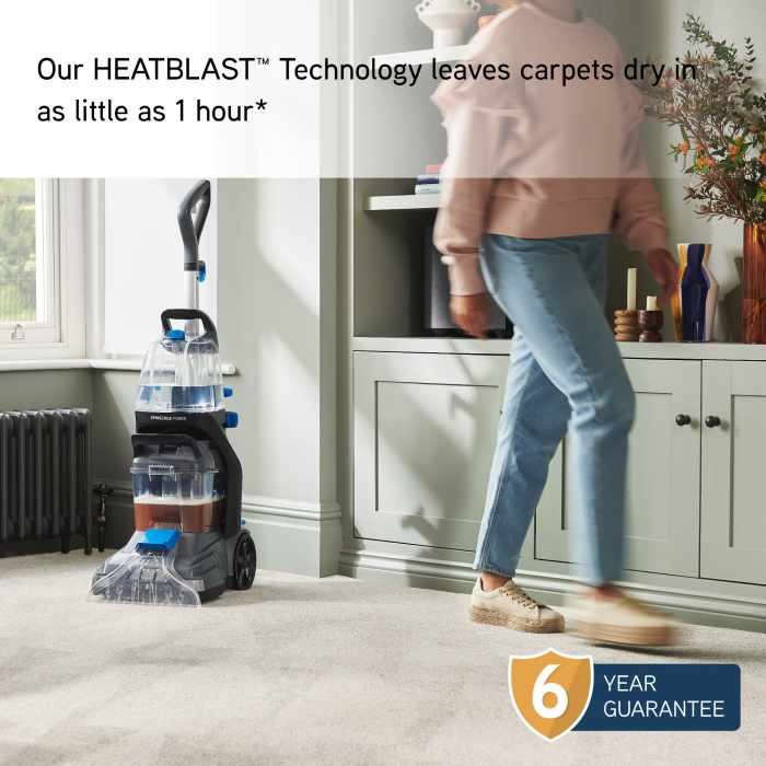 VAX CDCW-SSXS SpinScrub Power Carpet Washer - Grey & Tiger Blue