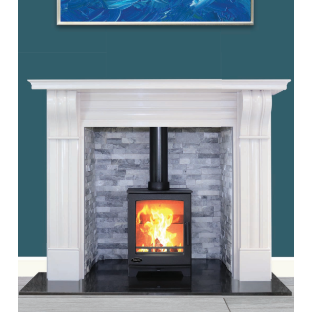 Advance Fires OYSTER 5 Atlantic Stove, A Rated, Defra Wood Burning Stove With 5Kw Heat Output 