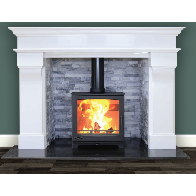 Advance Fires OYSTER 8 Atlantic Stove, A Rated, Defra Wood Burning Stove With 8Kw Heat Output