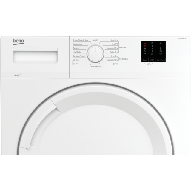 Beko DTKCE80021W 8kg Sensor Condenser Dryer White