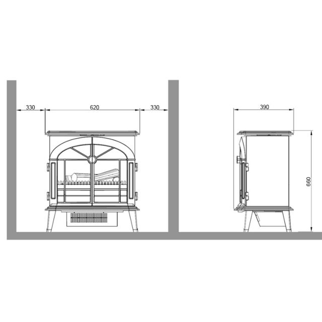 Dimplex BEC20 Dimplex Beckley Opti-Myst Electric Stove
