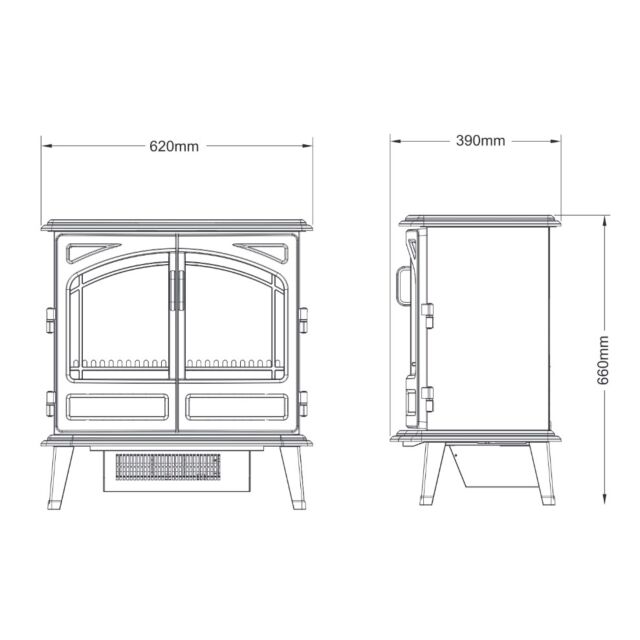 Dimplex LEC20 Dimplex Leckford Optiflame Electric Stove
