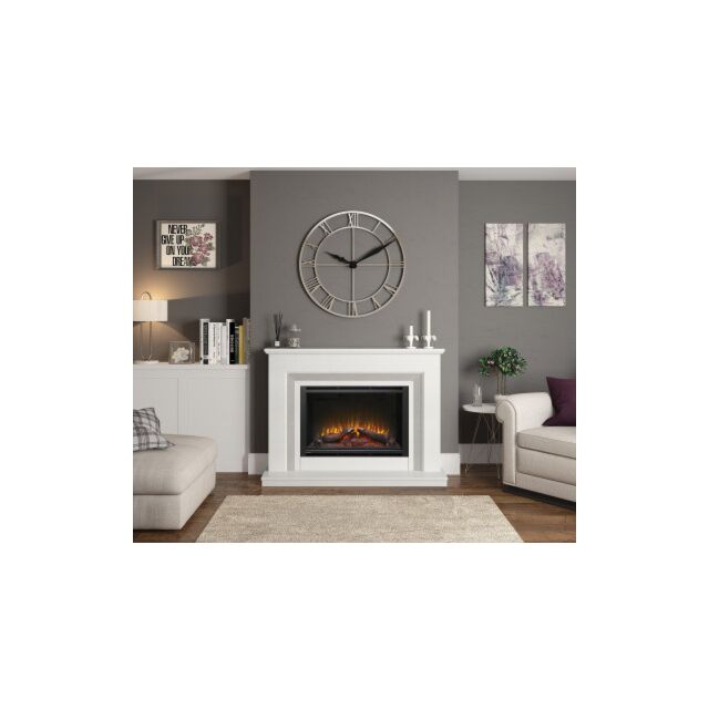Elgin + Hall 52inch Cassius Electric Marble Suite in White + Grey