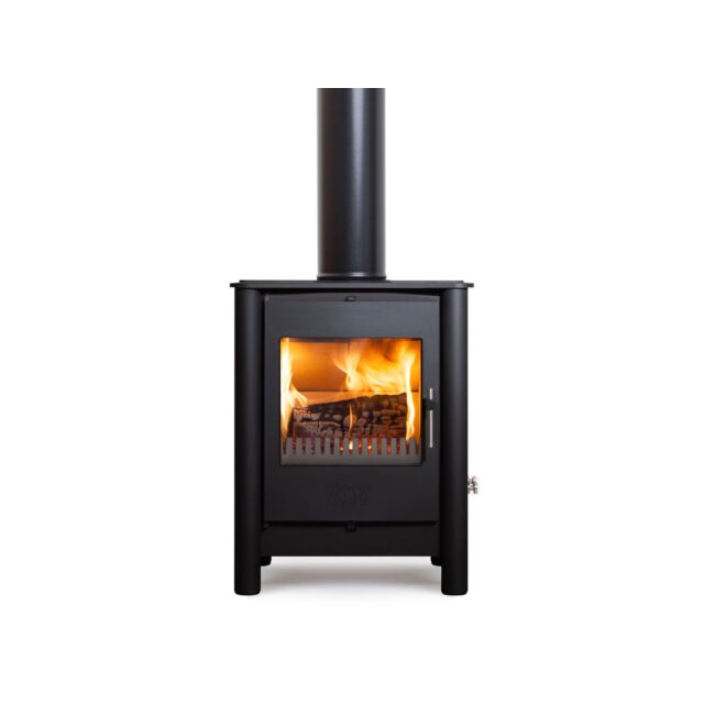 Esse 525 Black 5kW Stove With black pillars