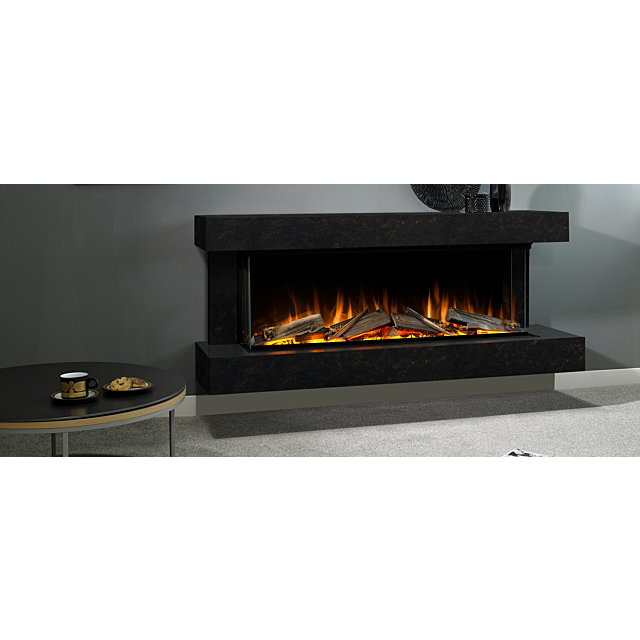 EvonicFires HEATHCOTE 1500 Heathcote Three Sided Glass Model 1350W Heat Output 
