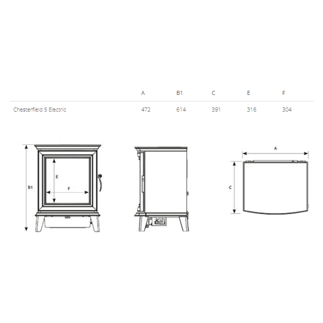 Gazco 605-850 Chesterfield 5 Electric Stove