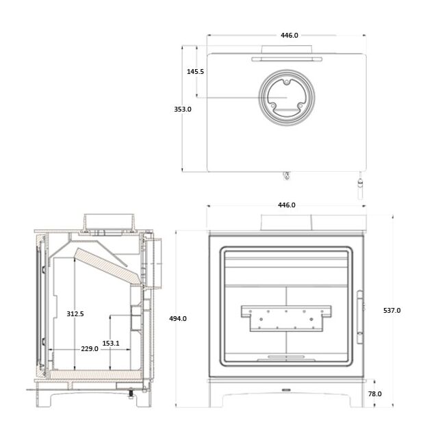 The Lakes -  Loughrigg Wood Stove - 4.9 Kw - Ecodesign
