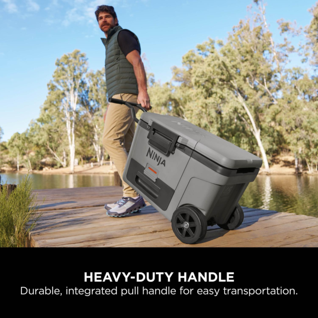 Ninja FB245UKGY Ninja FrostVault 45QT/42L Wheeled Cooler with Dry Zone - Slate Grey | Ninja | Brands | Euronics Site