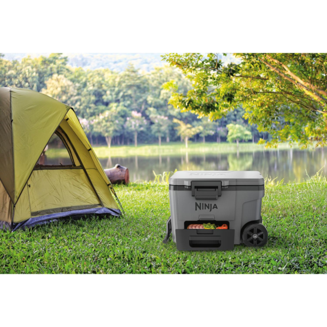 Ninja FB245UKGY Ninja FrostVault 45QT/42L Wheeled Cooler with Dry Zone - Slate Grey | Ninja | Brands | Euronics Site