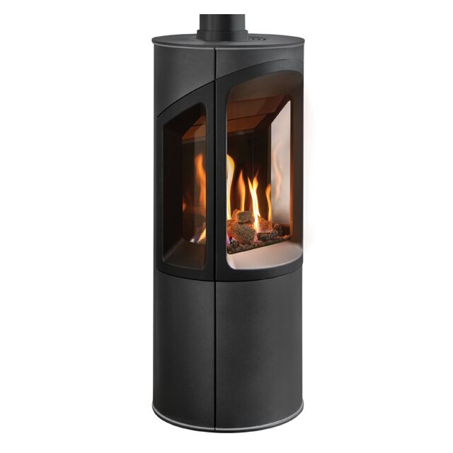  Liv 3 Conventional Flue Natural Gas Stove In Black