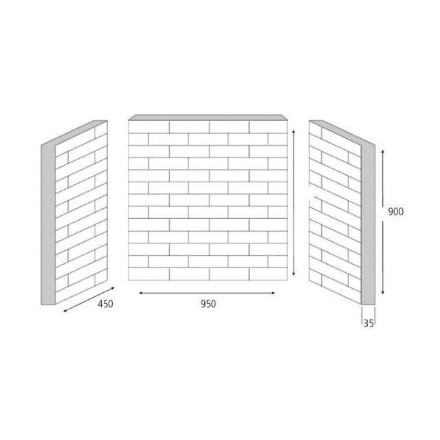 Staggered Oyster Slate Chamber SET (3pcs)