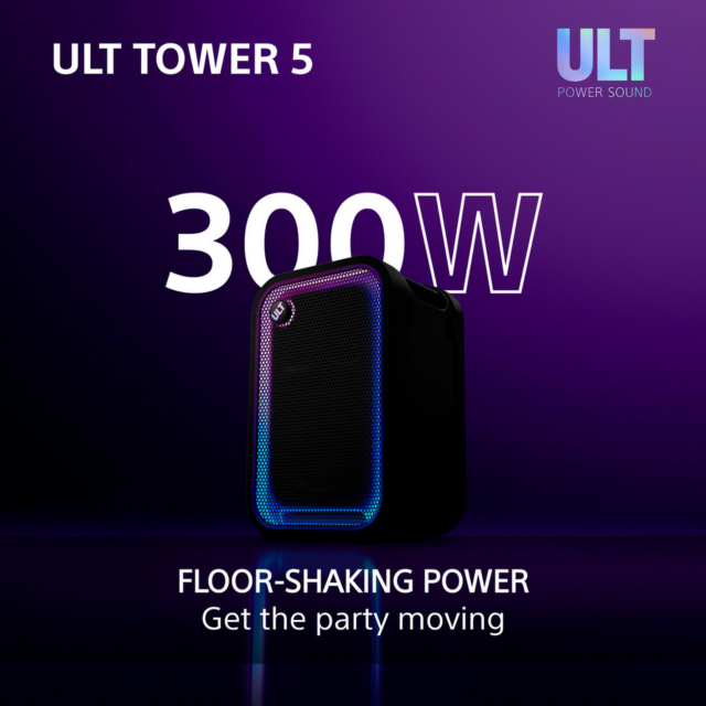 Sony SRSULT500.CEL Black Wireless ULT Tower Speaker