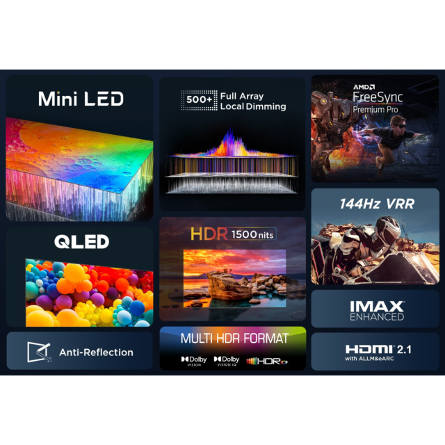 TCL 98C805K 98inch 4K QLED Mini-LED HDR Google TV