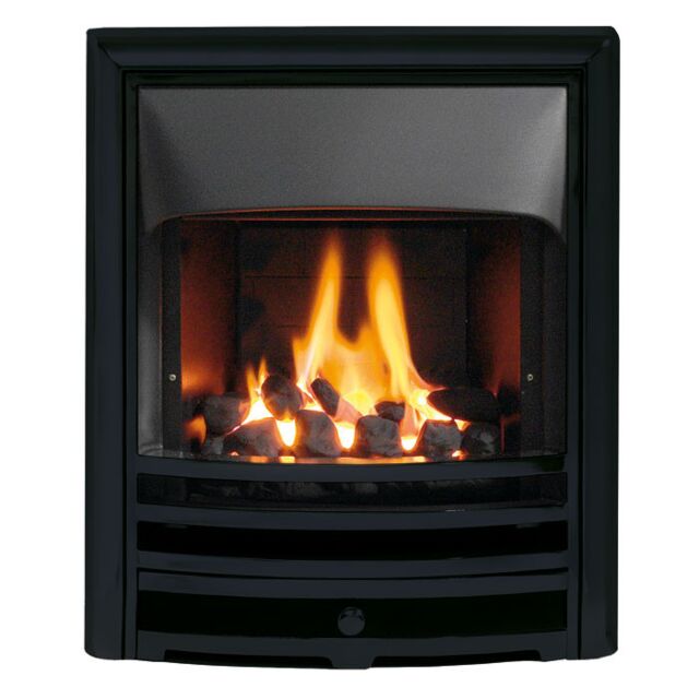 The Aurora HE Gas Fire - Slide Control - Cast Frame Multiple Colours - Coal - Glass Fronted