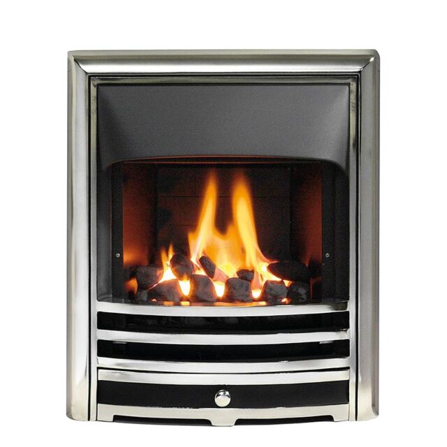 The Aurora Gas Fire - Slide Control - Cast Frame Multiple Colours - Coal - Open Front